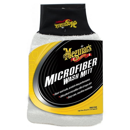 Meguiar's X3002 Microfiber Wash Mitt – Super-Thick Reusable Wash Mitt for Ultimate (Best Microfiber Wash Mitt)