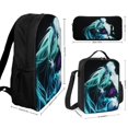 thumbnail image 2 of Hatsune Miku Backpack Three Piece Essentials 17 Inch Bag Lunch Tote Pen Case, 2 of 4