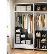 DIY 16 Cube Storage Organizer Shelf Closet Cubbie Storage Bookcase for Bedrrom Living Room Black