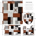 thumbnail image 4 of All Smiles 4-Piece Bathroom Sets Shower Curtain Set with Non-Slip Rug and Toilet Lid Cover,Brown, 4 of 7