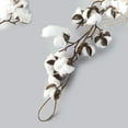 thumbnail image 3 of Decorative Cotton Ball Holiday Garland with Canvas Bow Tie Appliques, 3 of 4