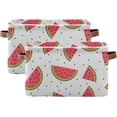 thumbnail image 2 of Watermelons Storage Basket, Durable Canvas Organizer With Handles Large Collapsible Storage Bins Boxes for Home Office - 1 Pack Home Decor, 2 of 7