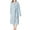 001 Blue, variant on Htigea Womens Robes Soft Comfy Long Bathrobe Solid Color Loungewear Winter Warm Nightgown with Pocket Blue,Free Size