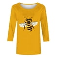 thumbnail image 4 of SwiftWear Womens Cute Bee Graphic Tee Shirts 3/4 Sleeve Soft Crewneck Casual Summer T-Shirt Pullover Tops, 4 of 5