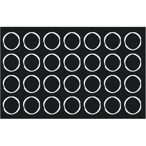 SAFECASTLE Circle Time Kids Classroom Rug 7'6" x 12' – Educational Seating Carpet with 24 Circles, Large Preschool & Kindergarten Learning Rug, Non-Slip Durable Daycare School Area Rug