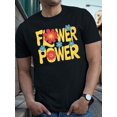 thumbnail image 1 of Camiseta gráfica "Flower Power" para hombre: camiseta informal de algodón blanco con estampado floral colorido, manga corta y cuello redondo para verano., 1 of 6