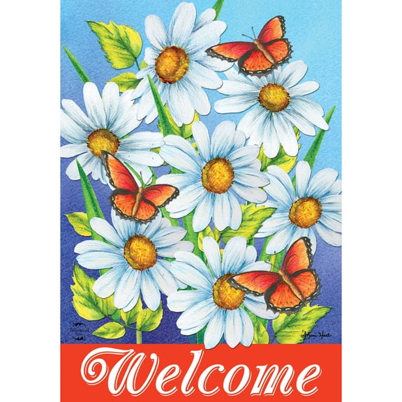 Briarwood Lane Spring House Flag 40x28 For Outdoor Sunshine Daisies For Spring House Flag