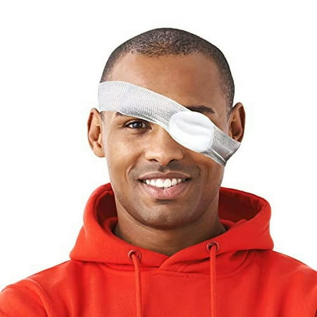 Dukal Eye Pads. Pack of 50 Sterile Pads for Eye Protection. Conforming Eye Pads 2 1/8" x 2 5/8". Oval Cotton Eye Pads with Thick Cotton Filler. Medical Dressing Pads for Eyes, 17570