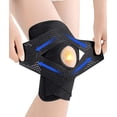 thumbnail image 1 of 1 pieza de soporte para rodillas, soporte para rodillas con estabilizadores laterales para el dolor de rodilla por desgarro de menisco, rodillera transpirable, 1 of 5