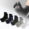 thumbnail image 7 of 5 Pairs Mens Toe Socks Cotton Athletic Running Five Finger Crew Socks Women's Pilates elite, 7 of 7