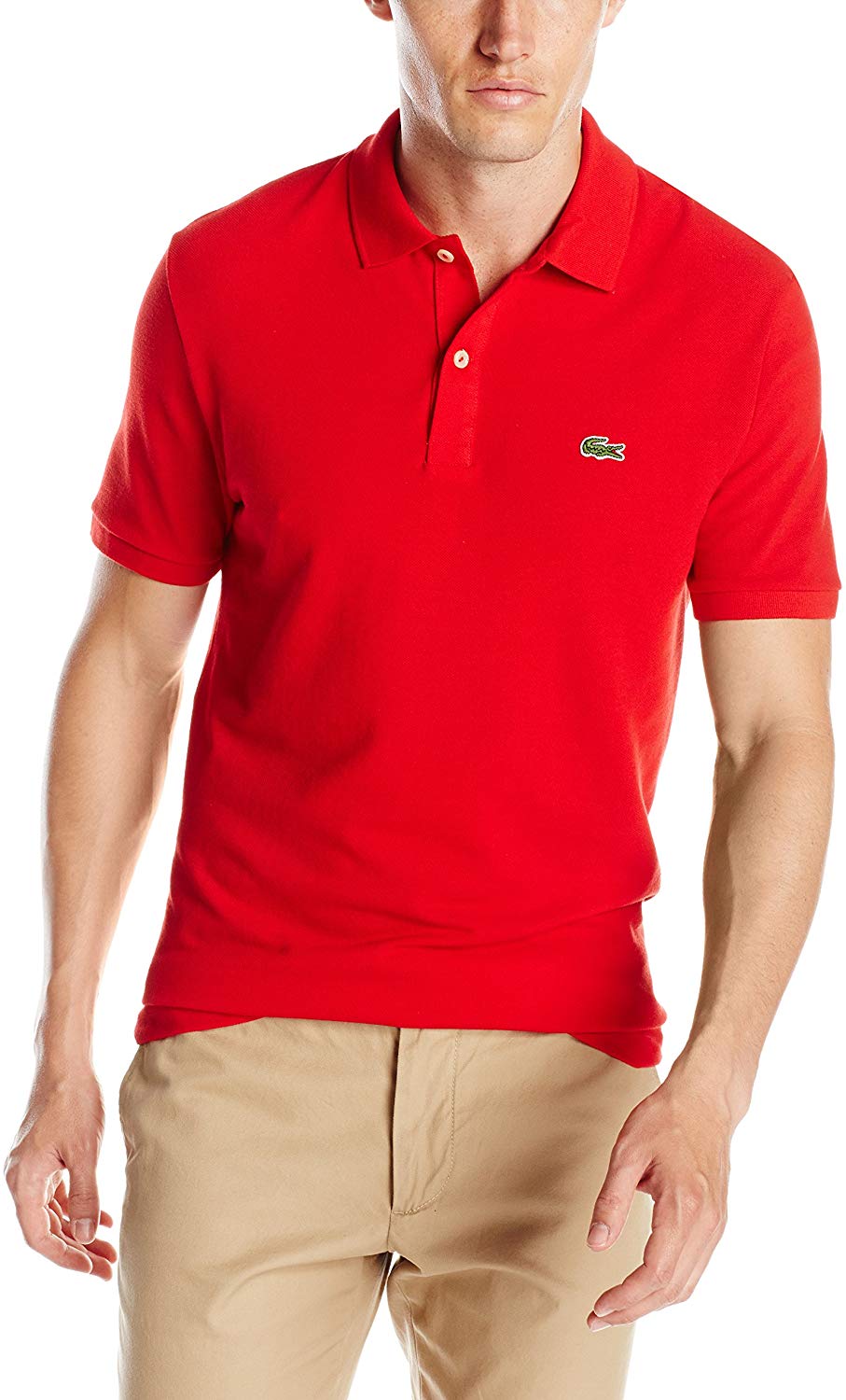 red polo khaki pants