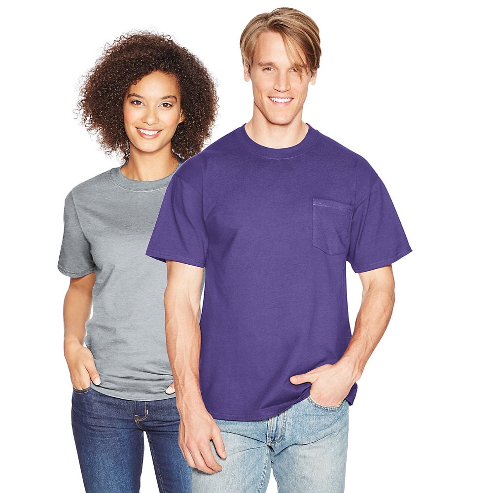 Hanes Beefy-T Adult Pocket T-Shirt - 5190 - Walmart.com