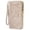 Beige color, variant on 2026 new style women's long double zipper wallet anti-theft brush print with wrist rope clutch bag mobile phone wallet