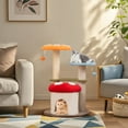 thumbnail image 4 of Gymax Cute Mushroom Cat Tree 35'' Tall Cat Tower w/ Sisal Scratching Posts Cat Condo, 4 of 10