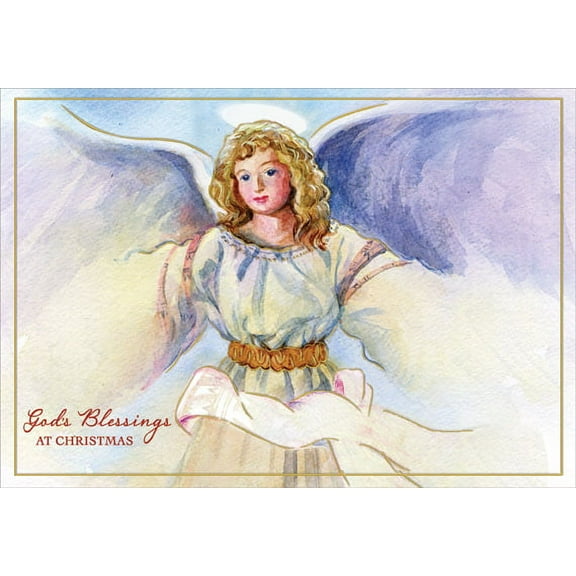 Designer Greetings Angel: God's Blessings Religious Christmas Card (1 card/1 envelope)
