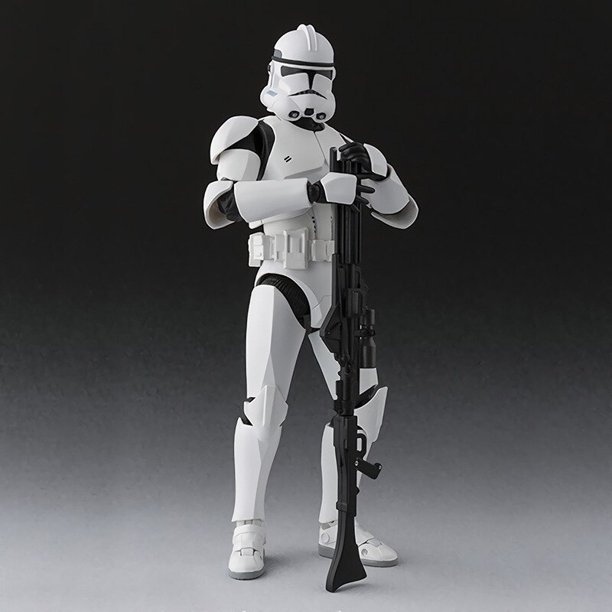Figura de acción SHF de Star Wars Para Niños, soldado blanco, soldado negro, cazador de recompensas, K-2SO, regalo de cumpleaños Fivean unisex