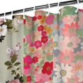 thumbnail image 3 of Pioneer Flower Floral Print Pattern Shower Curtain 72"x84" ,Bathroom Decorative Shower Curtains Set with 12 Hooks,Modern Waterproof Washable Shower Curtain, 3 of 6