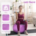thumbnail image 4 of Pelota de yoga y ejercicio Fitvids 48-55 cm antiexplosión color morado, 4 of 7