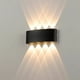 thumbnail image 1 of Aplique de pared interior LED negro Lámpara de pared moderna de 8 W, accesorio de aluminio, punto de noche arriba abajo en la sala de estar, pasillo, escalera, acceso al dormitorio (blanco cálido),, 1 of 5