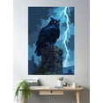 thumbnail image 2 of Thunderguardian The Owl Above Ruins Poster Wall Art, Modern Wall Decor, 12x18 UNFRAMED, 2 of 3