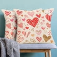 thumbnail image 3 of Valentines Pillow Covers 18 X 18 Inch Set of 2, Valentine'' Day Love Heart Holiday Decorative Throw Pillows Valentine Themed Gifts Cushion Cases for Couch Home Sofa Living Room, 3 of 6