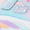 Aqua Multicolor, variant on Girls Rainbow Flash-Light Up Velcro Strap Sneakers