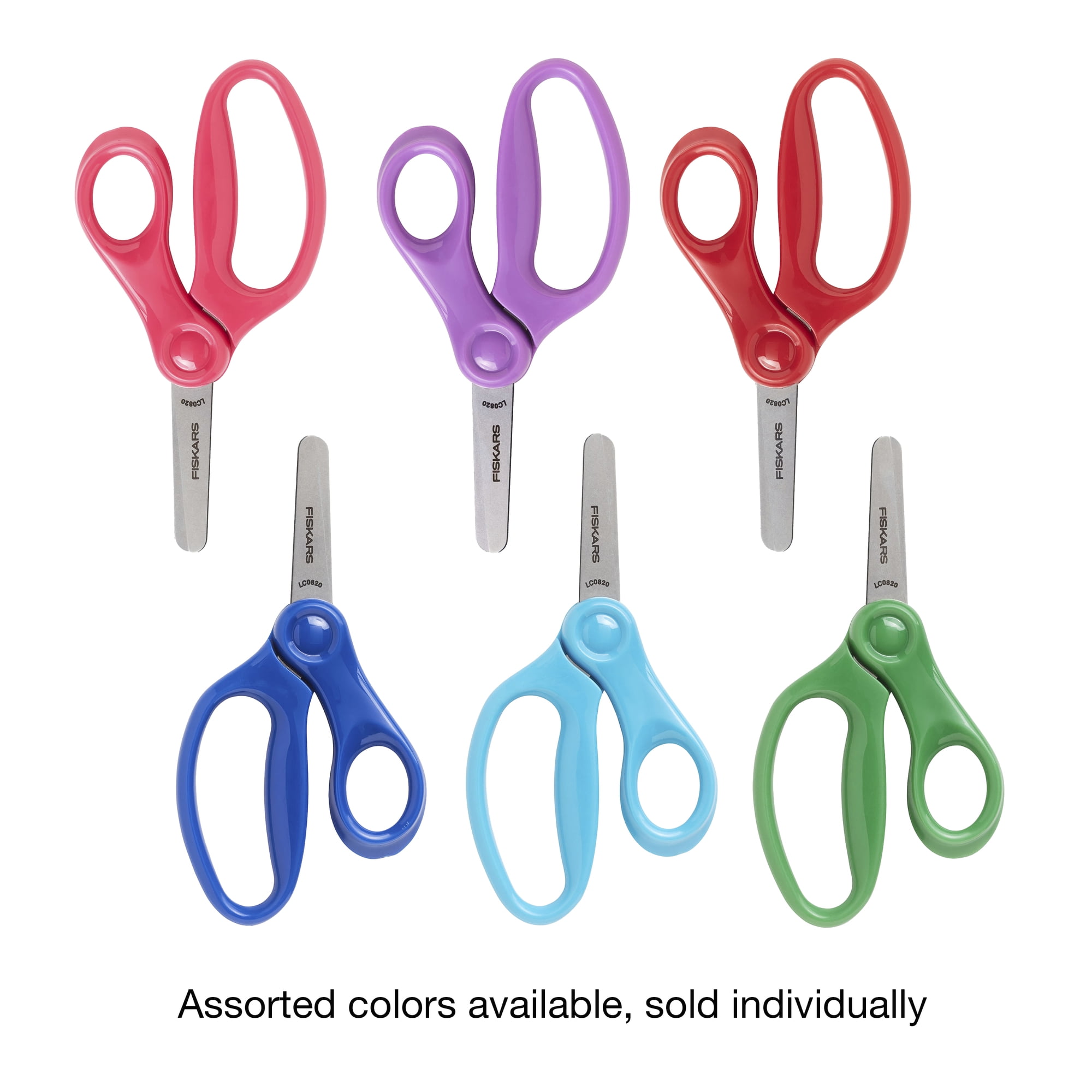 Kids Scissors Blue, Right and Left-Handed 5” Blunt Tip Sharp Stainless  Steel Scissors, Children's Safety Pair of Scissors Kindergarten Preschool  and School Age for School, Home and Office - By Emraw 