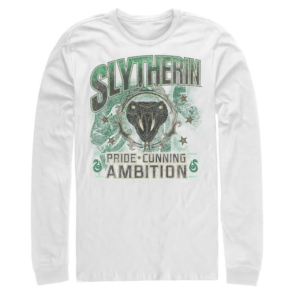 Mens Harry Potter Slytherin Pride and Ambition Long Sleeve Shirt