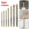 thumbnail image 1 of 7Pcs Tungsten Carbide Drill Bit Set for Porcelain Tile Concrete Brick Glass, 1 of 8