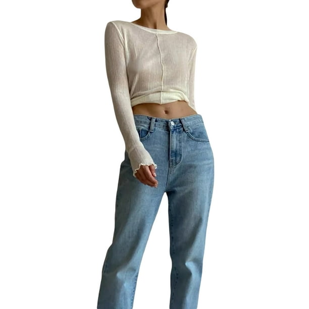 Txlixc Camiseta de manga larga para mujeres Txlixc moda