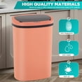 thumbnail image 4 of 13 Gallon Trash Can Kitchen Trash Can Automatic Garbage Can with Lid Touch Free High-Capacity Motion Sensor for Kitchen Bedroom Bathroom Office Wateproof Trash Bin (1, Pink), 4 of 14