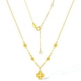 thumbnail image 2 of ZHOU LIU FU 18K Gold Pendant Necklace Lucky Four-leaf Clover Anniversary Gift for Women 40+5cm C0616327, 2 of 6