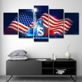 thumbnail image 3 of Canvas Art under $5! CQCYD American Flag Canvas Wall Art, Patriotic Home Decor Paintings, Independence Day Living Room Decor, Set of 5 Stretched Canvas Prints for Wall Decoration, 3 of 9