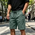 thumbnail image 2 of Men's Athletic Quick Dry Sports Shorts with Elastic Waist, Zipper Pockets, Straight Leg Loose Fit, 4-way Stretch, 82% Nylon 18% Spandex. Workout, Running, Golf, Hiking Essentials, 2 of 9
