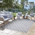 thumbnail image 6 of Solterra Zilah Indoor/ Outdoor Polypropylene Gray Flat Weave Area Rug, 9x13, 6 of 9