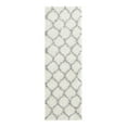 thumbnail image 3 of Unique Loom Trellis Shag Collection Area Rug - Ruby (2' x 6' Runner Ivory/Gray), 3 of 11