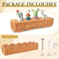thumbnail image 4 of 2 Set Nursery Book Shelves Scalloped Plastic Artificial Rattan Classroom Wall Shelf 15.8 Inch Wall Mounted Floating Bookshelve, Hanging Boho Wicker Woven Shelf for Bedroom Farmhouse Decor (2, Brown), 4 of 6