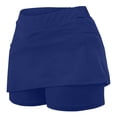 thumbnail image 4 of RYRJJ Tennis Skorts Skirts for Women Golf Athletic Activewear Skorts Mini Summer Workout Running Short with Pockets(Blue,XL), 4 of 6