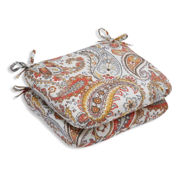 Pillow Perfect Outdoor/ Indoor Hadia Sunset Rounded Corners Seat Cushion (Set of 2)