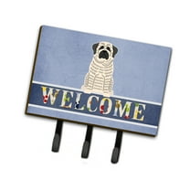 Carolines Treasures BB5597TH68 Mastiff Brindle White Welcome Leash or Key Holder Triple multicolor