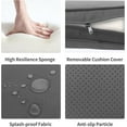 thumbnail image 5 of ELPOSUN Outdoor Cushions for Patio Furniture Replacement, Patio Furniture Cushions, Deep Seat Patio Cushions, Patio Seat Cushions for Outdoor Sectional (Grey), 5 of 8