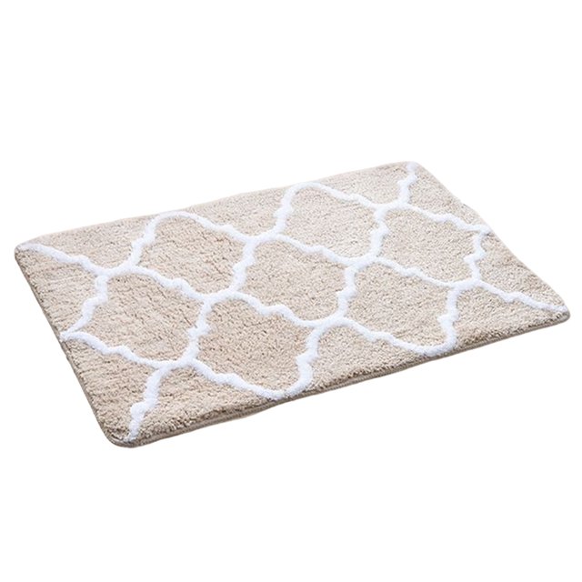 Bewildely Felpudo de entrada, alfombra de suelo de diseño contratado multicolor, alfombra de cocina antideslizante absorbente de agua, decoración de Decoración del hogar Beige Bewildely HA067634-04