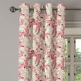 thumbnail image 2 of Ambesonne Floral Grommet Curtain, Pastel Florets, 50" x 96", Beige Coral Maroon, 2 of 6