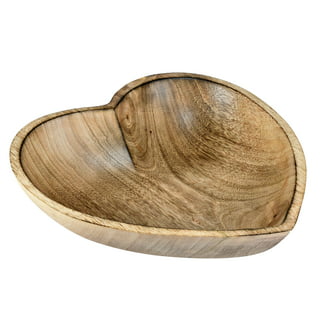 Mini Heart Wood Bowls Stained- Set of 10 -Heart Shaped Wood Bowl- Hand  Carved Bowls (For Candles)