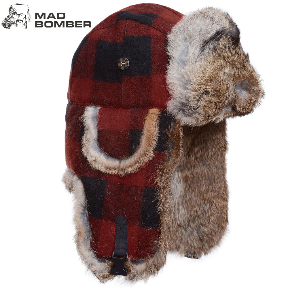 Mad Bomber Wool Bomber Hat (M)- Mar/Brn 