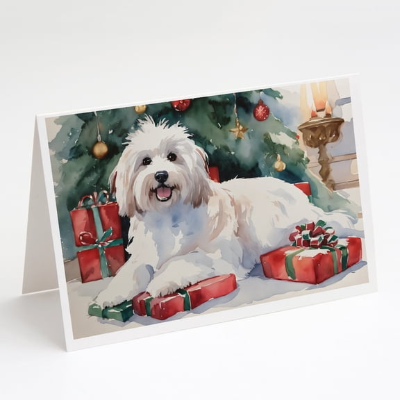 Coton De Tulear Cozy Christmas Greeting Cards Pack of 8 7 in x 5 in