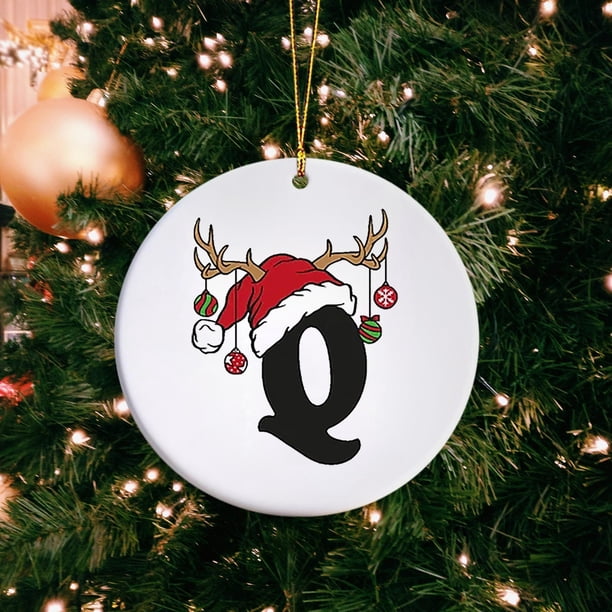 Xihbxyly Oferta Diaria Adorno con Nombre y Letra Adorno con Inicial Familiar Adorno Personalizado Adorno Navideño con Nombre y Familia Regalo de Navidad