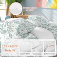 thumbnail image 2 of Farmhouse Floral Duvet Cover Set King Size, Turquoise Pastoral Botanical Country Rustic 4 Piece Soft Microfiber Bedding Set with 1 Duvet Cover, 1 Flat Sheet, 2 Pillowcases, 2 of 9