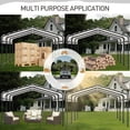 thumbnail image 5 of VENTOPYR 12' x 20' Outdoor Heavy Duty Carport with Galvanized Steel Roof for Car, Boat, Truck, 5 of 7