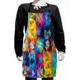 thumbnail image 1 of Colorful Kids Apron, Abstract Style Geometric Pattern Mosaic Polygons Triangular Shapes Crystal Motifs, Boys Girls Apron Bib with Adjustable Ties for Cooking Baking Painting, Multicolor, by Ambesonne, 1 of 2